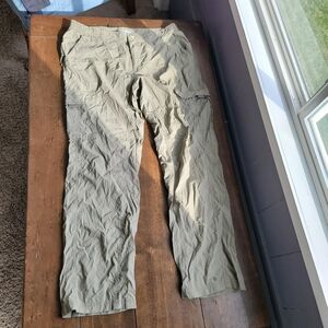 Columbia Insect Blocker Cargo Hiking Camping Pants sz L 32L Green Beige